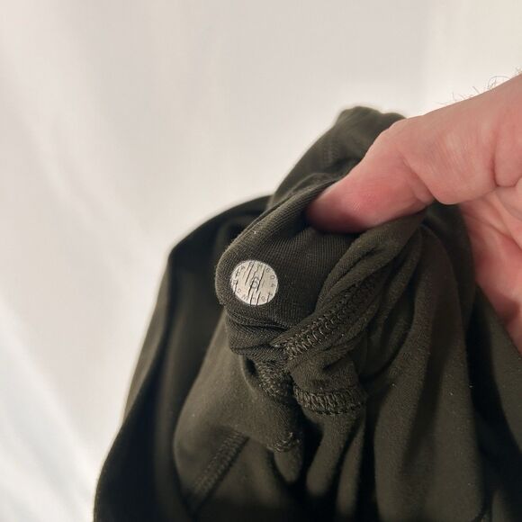 Lululemon Leggings Women's 6 Solid Green Pull On Inside Pocket High Rise - Picture 8 of 8